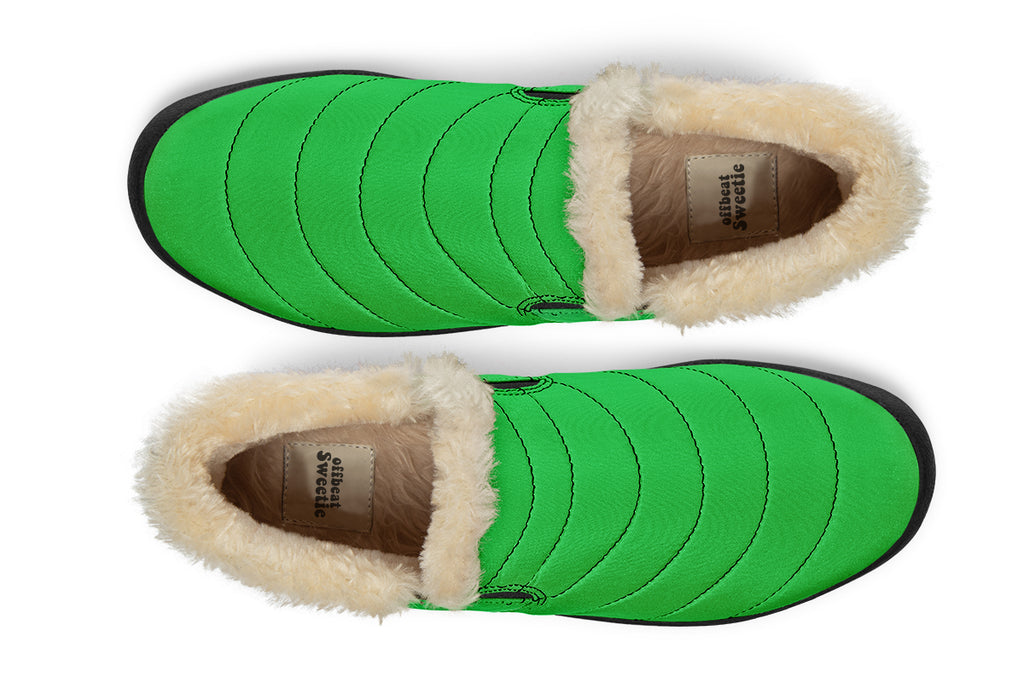 Lucky Green Winter Shoes - Offbeat Sweetie