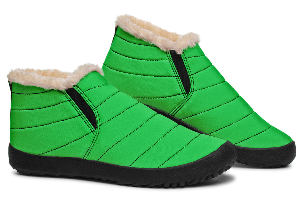 Lucky Green Winter Shoes - Offbeat Sweetie