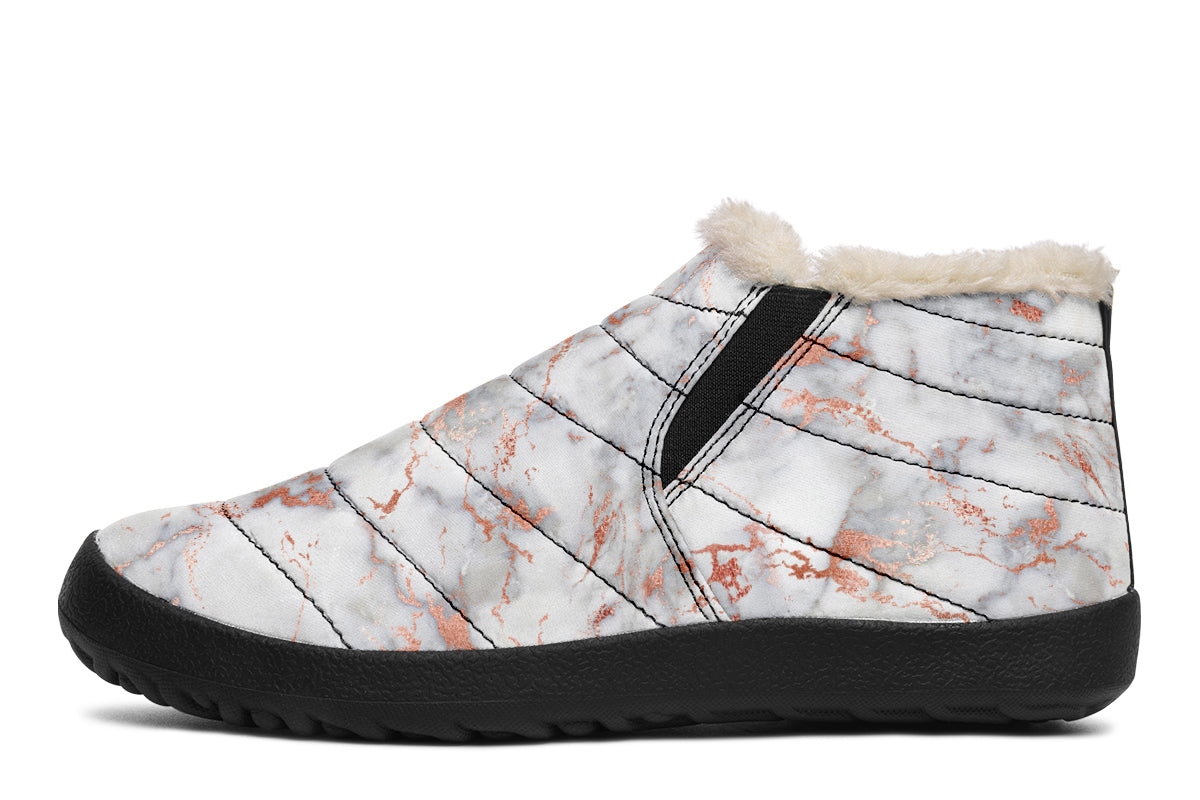 Marble Blush Winter Shoes - Offbeat Sweetie