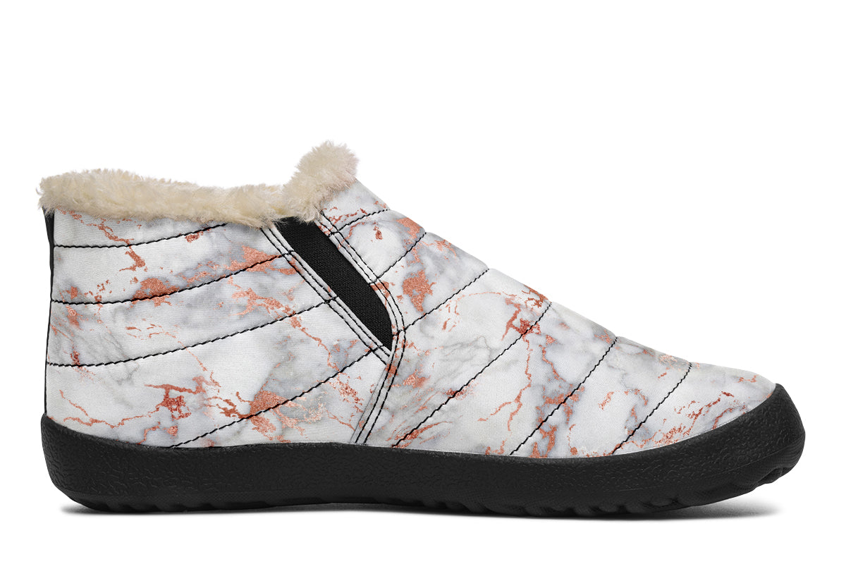 Marble Blush Winter Shoes - Offbeat Sweetie