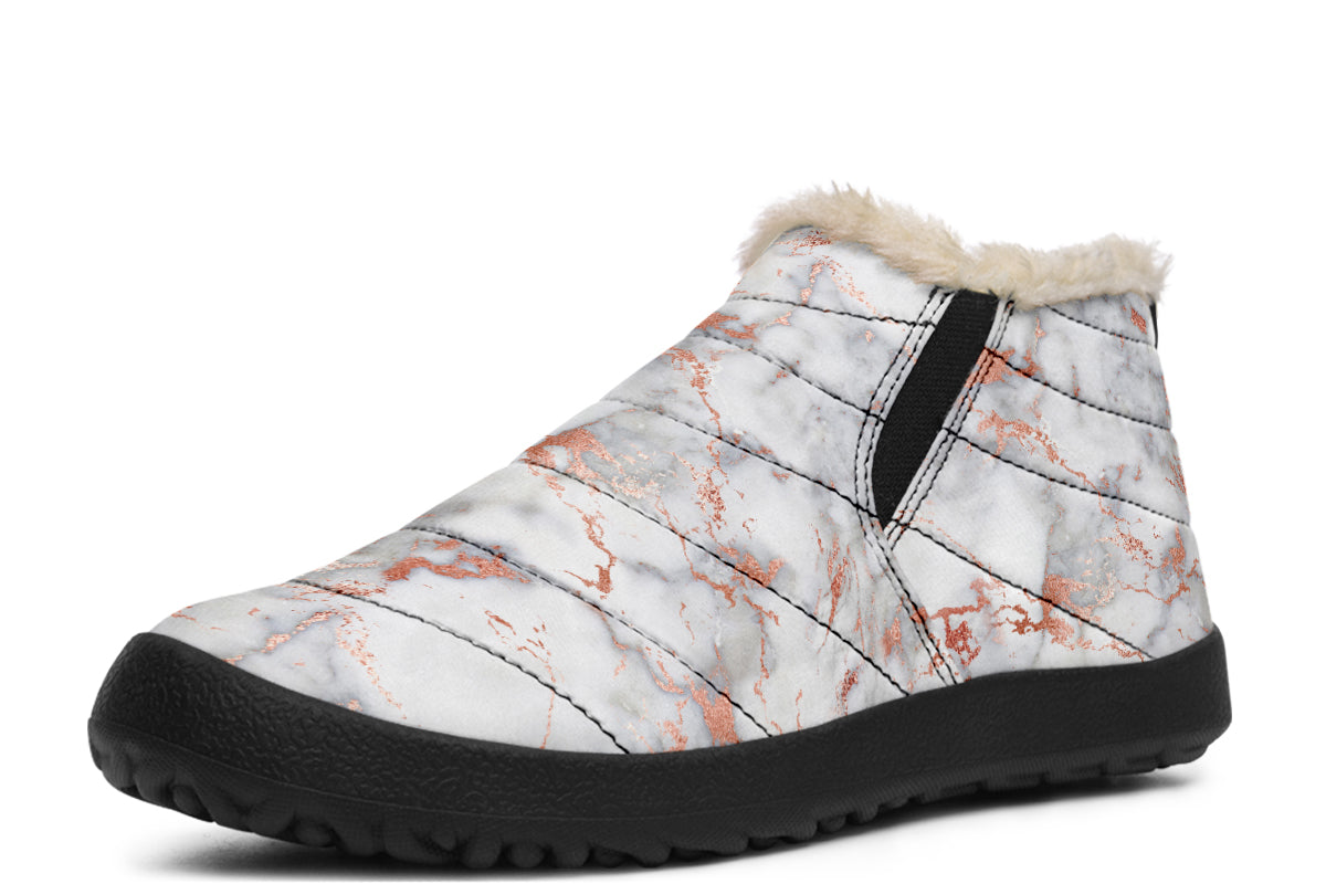 Marble Blush Winter Shoes - Offbeat Sweetie