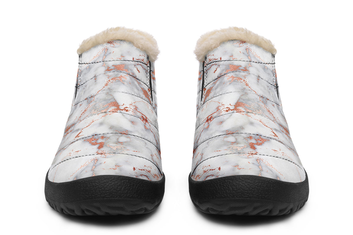 Marble Blush Winter Shoes - Offbeat Sweetie