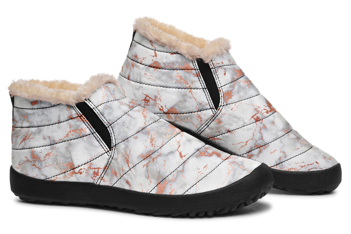 Marble Blush Winter Shoes - Offbeat Sweetie
