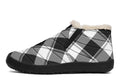 Black And White Plaid Winter Shoes