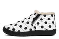 Marshmallow White Polka Dot Winter Shoes