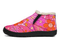 Molly's Pink Retro Daisies Winter Shoes
