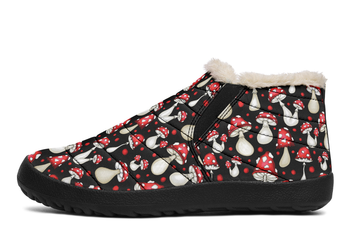 Mushrooms Winter Shoes - Offbeat Sweetie