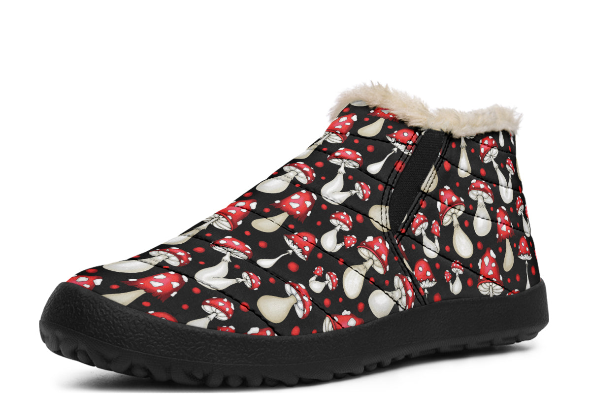Mushrooms Winter Shoes - Offbeat Sweetie