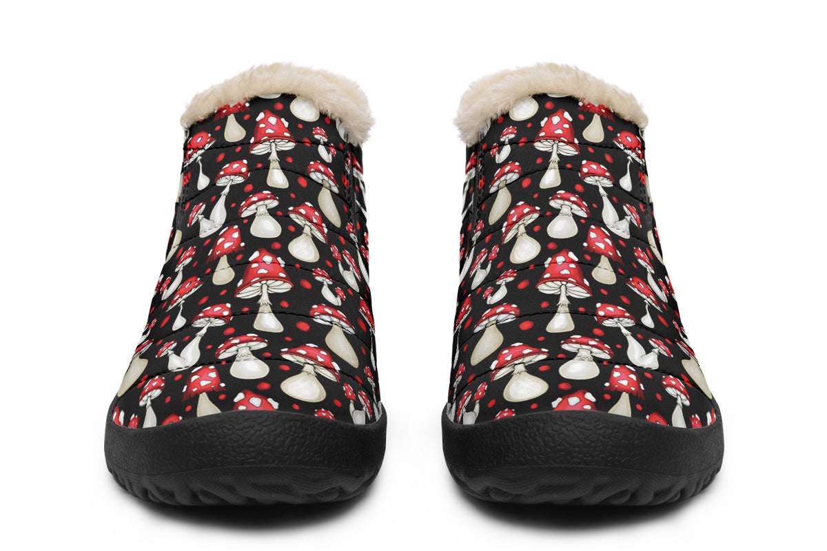 Mushrooms Winter Shoes - Offbeat Sweetie