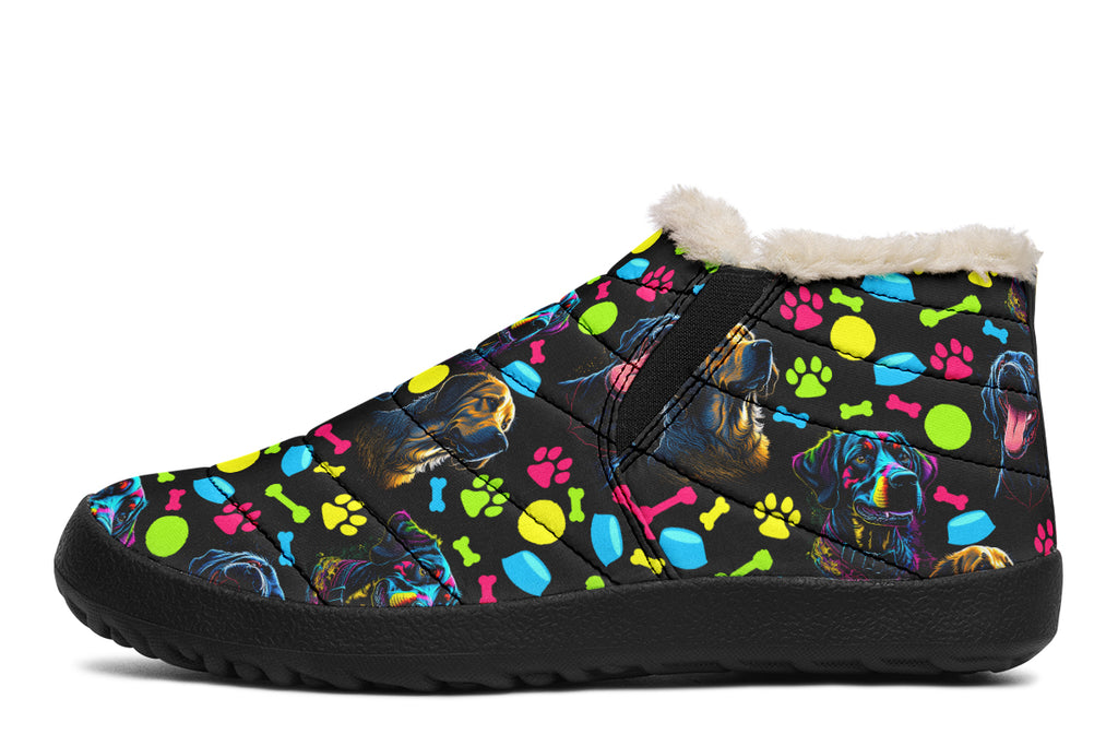 Neon Dogs Winter Shoes - Offbeat Sweetie