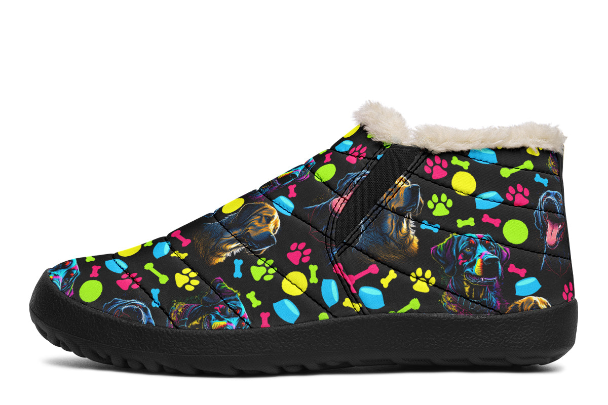Neon Dogs Winter Shoes - Offbeat Sweetie