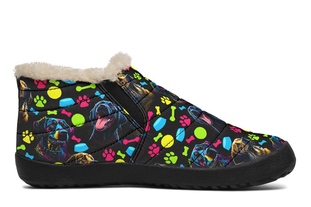 Neon Dogs Winter Shoes - Offbeat Sweetie