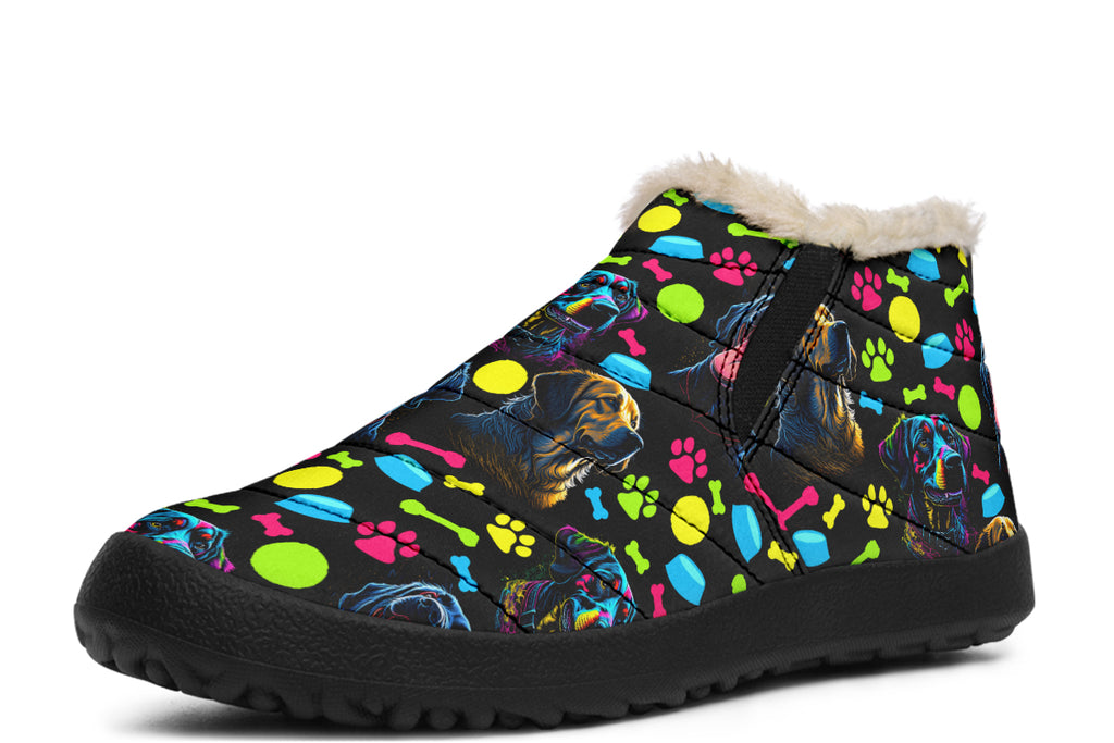 Neon Dogs Winter Shoes - Offbeat Sweetie