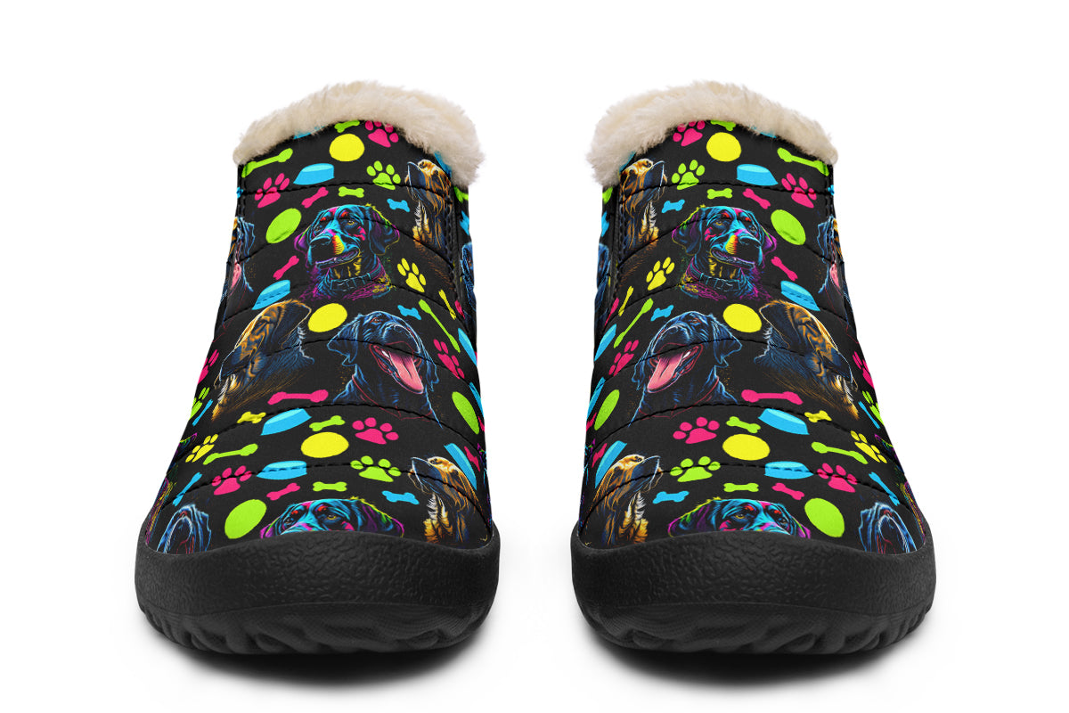 Neon Dogs Winter Shoes - Offbeat Sweetie