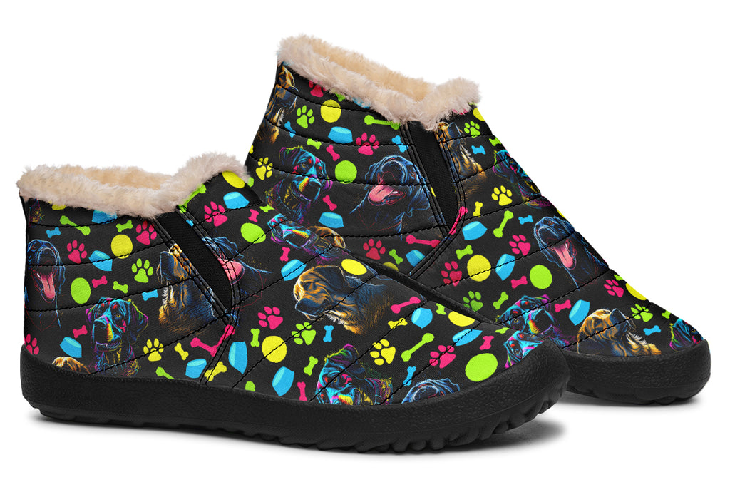 Neon Dogs Winter Shoes - Offbeat Sweetie