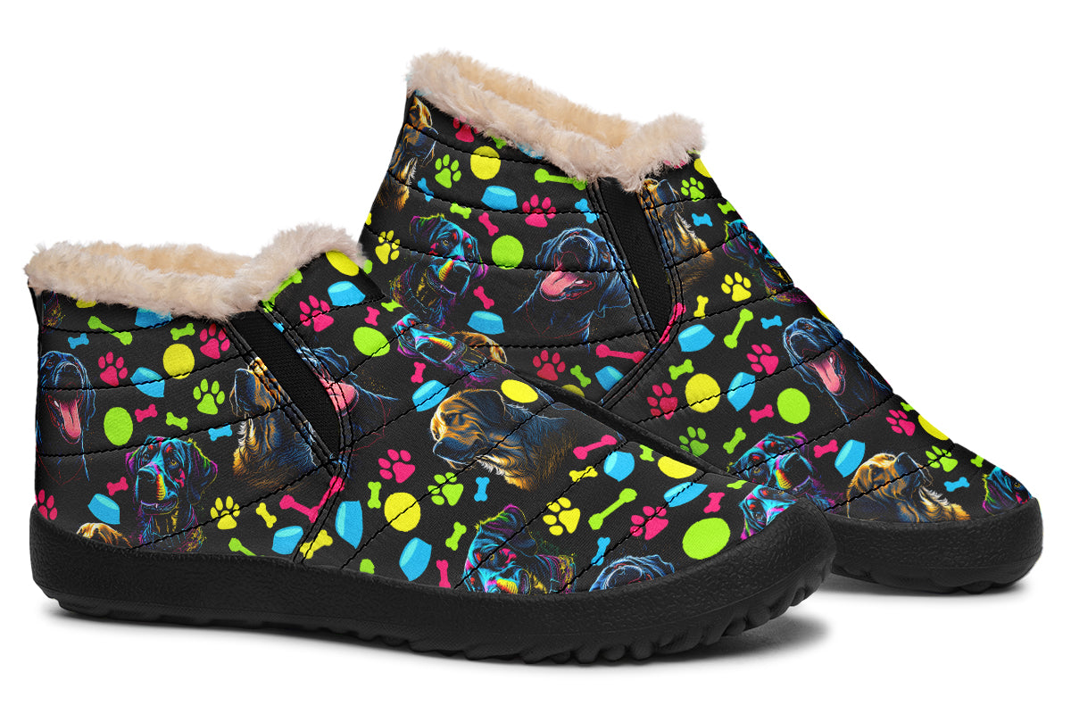 Neon Dogs Winter Shoes - Offbeat Sweetie