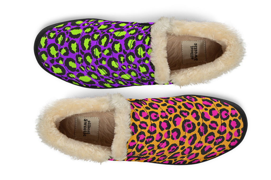 Neon Safari x Zombie Leopard Mismatch Winter Shoes
