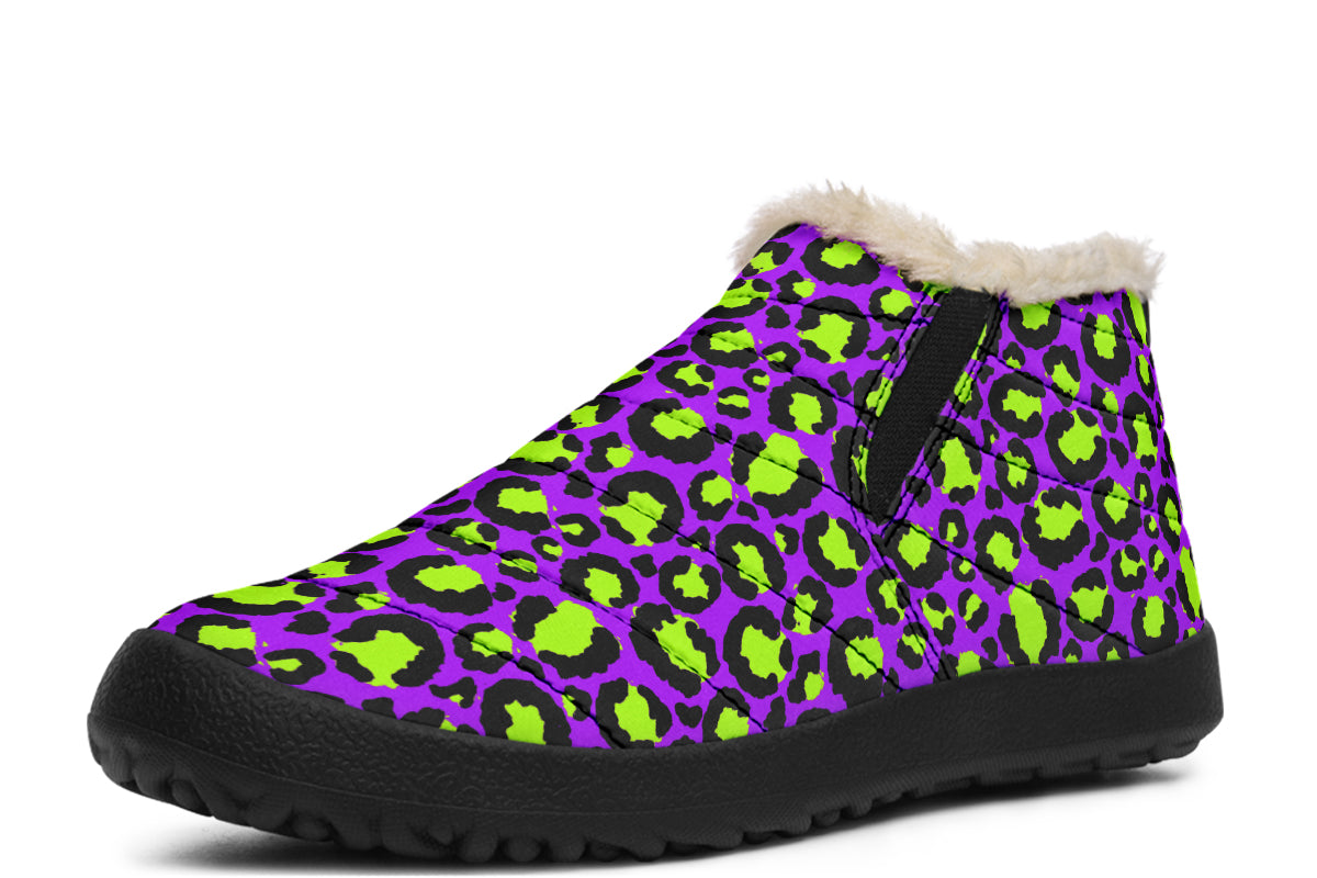 Neon Safari x Zombie Leopard Mismatch Winter Shoes