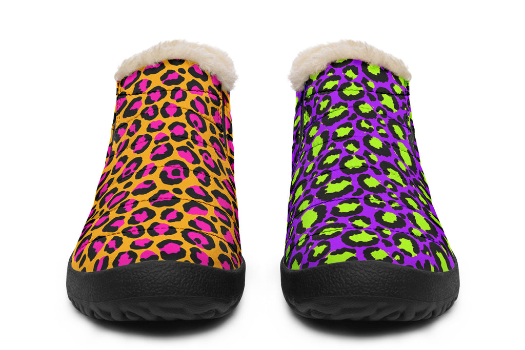 Neon Safari x Zombie Leopard Mismatch Winter Shoes