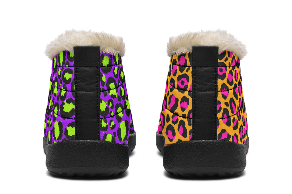Neon Safari x Zombie Leopard Mismatch Winter Shoes