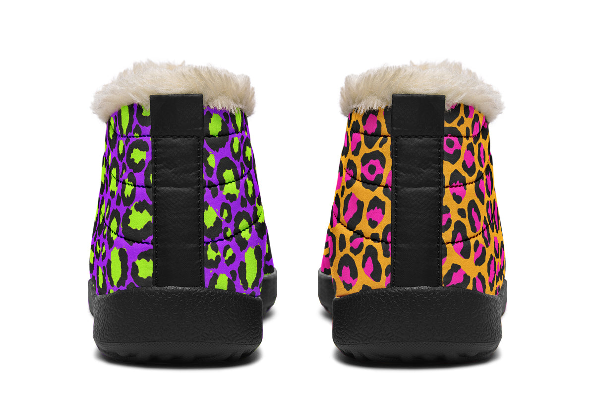 Neon Safari x Zombie Leopard Mismatch Winter Shoes