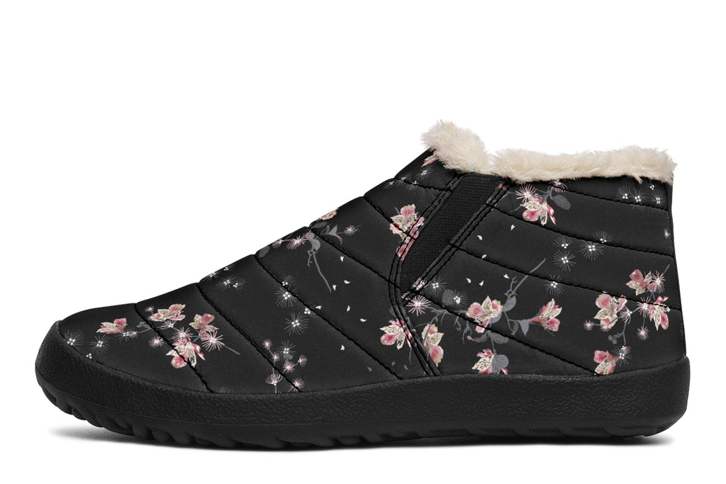 Night Garden Winter Shoes - Offbeat Sweetie