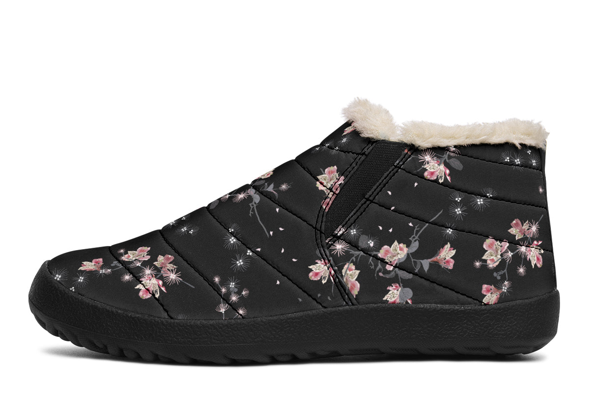 Night Garden Winter Shoes - Offbeat Sweetie
