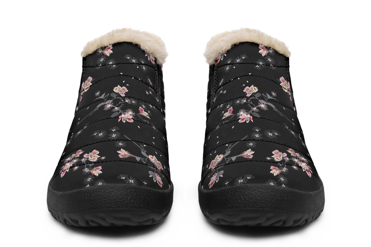 Night Garden Winter Shoes - Offbeat Sweetie