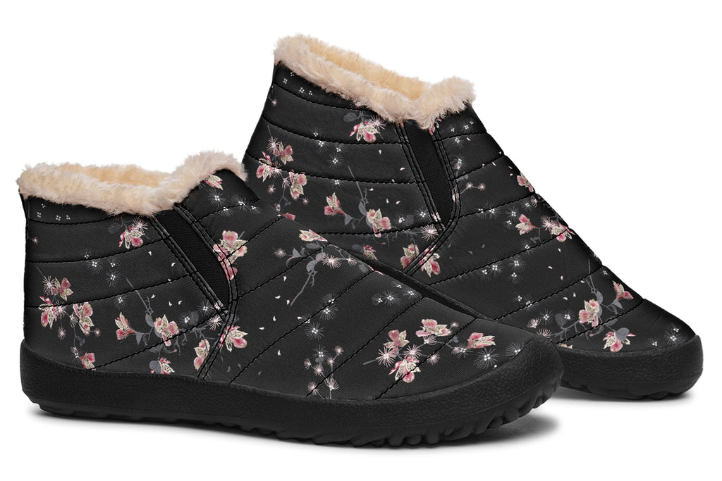 Night Garden Winter Shoes - Offbeat Sweetie