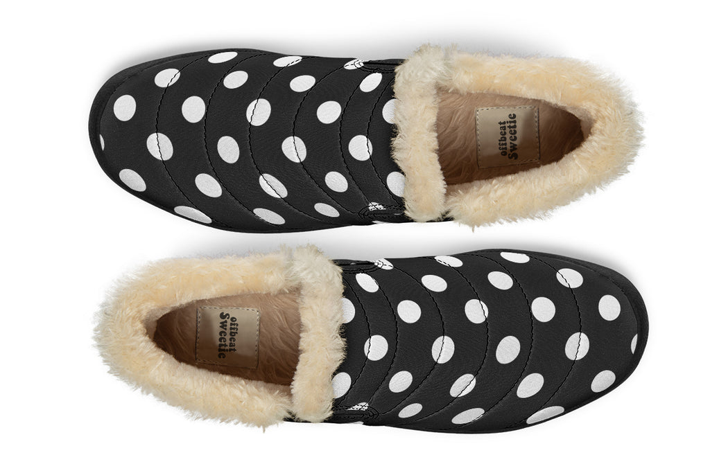 Paint It Black Polka Dot Winter Shoes