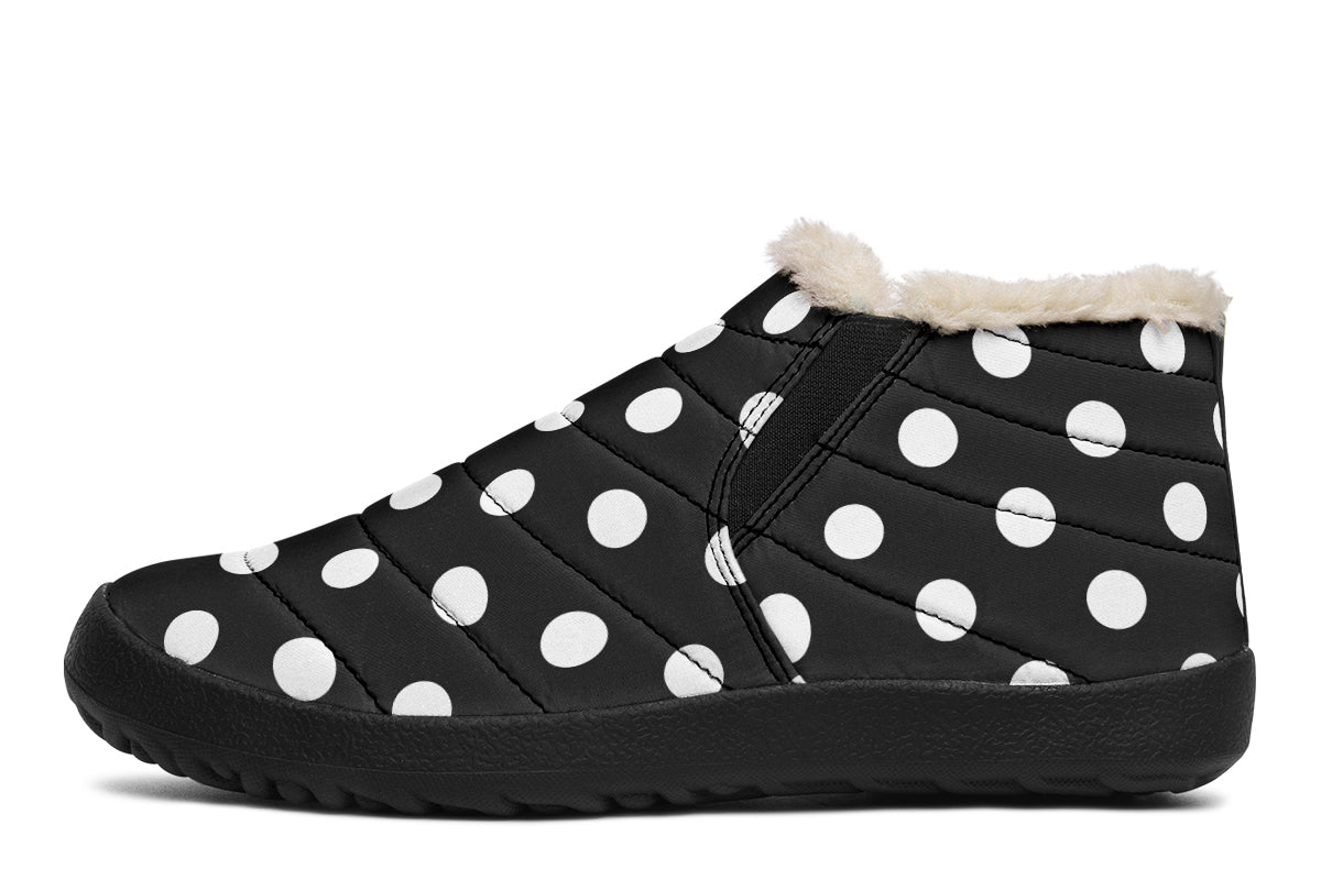 Paint It Black Polka Dot Winter Shoes