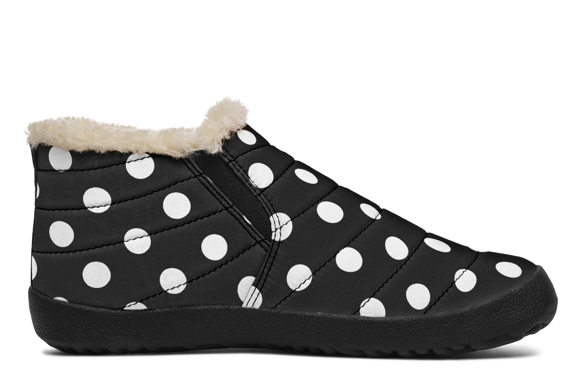 Paint It Black Polka Dot Winter Shoes