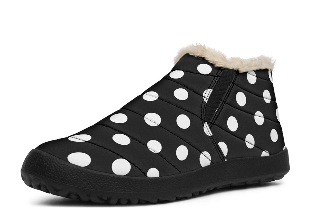 Paint It Black Polka Dot Winter Shoes
