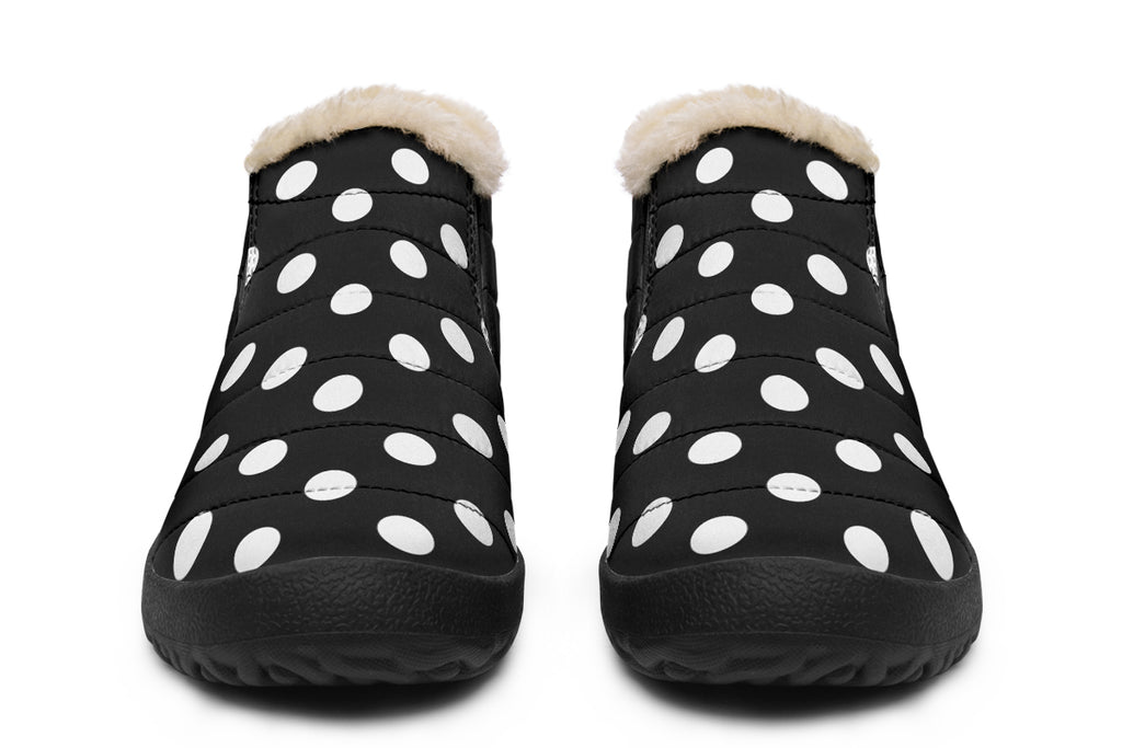 Paint It Black Polka Dot Winter Shoes