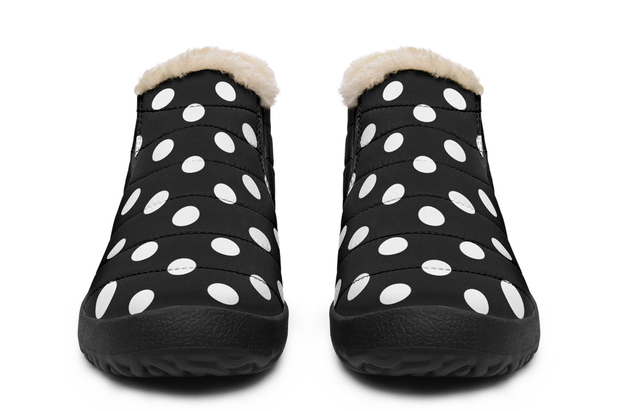 Paint It Black Polka Dot Winter Shoes