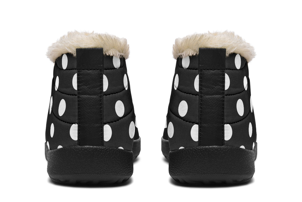 Paint It Black Polka Dot Winter Shoes