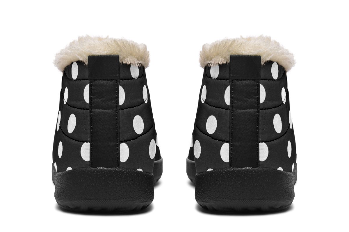 Paint It Black Polka Dot Winter Shoes