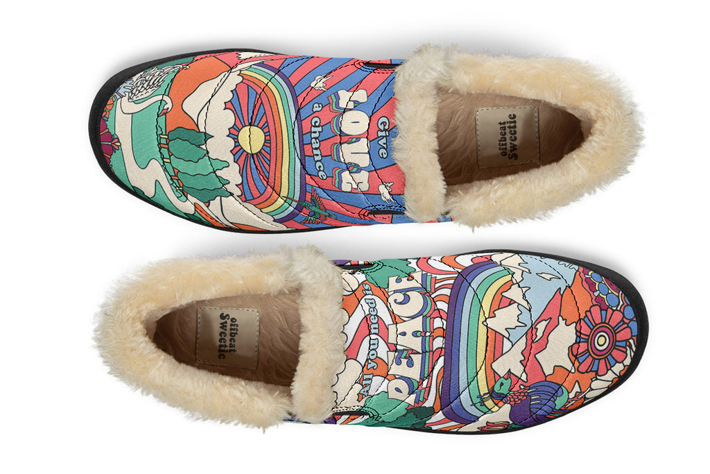 Peace And Love Winter Shoes - Offbeat Sweetie