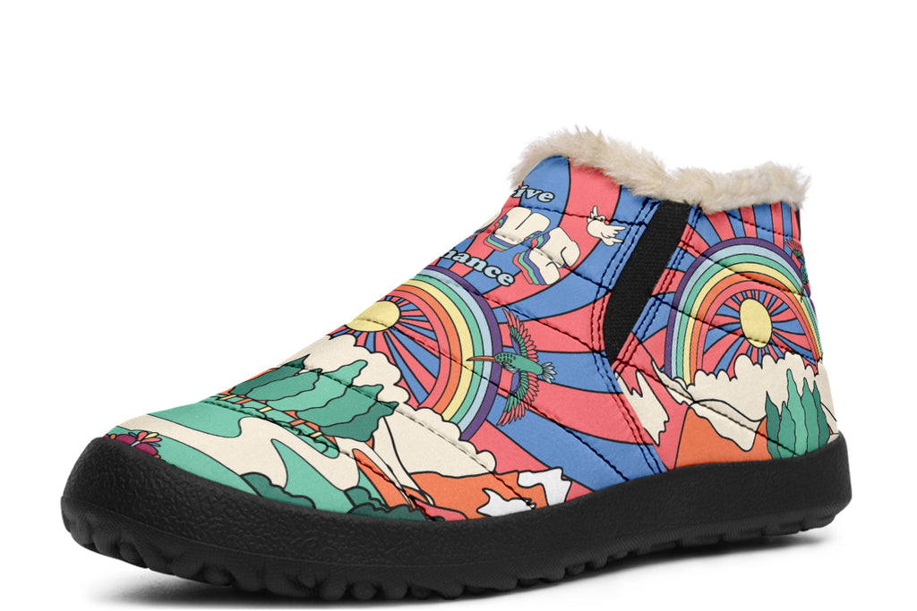 Peace And Love Winter Shoes - Offbeat Sweetie