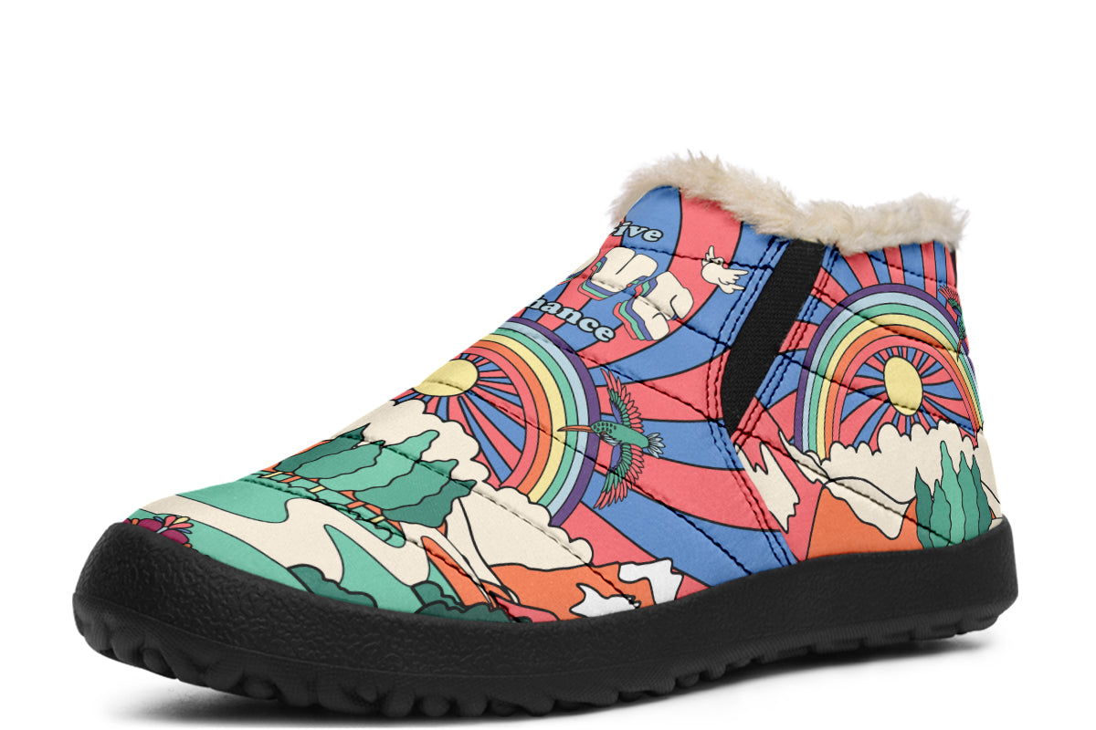 Peace And Love Winter Shoes - Offbeat Sweetie
