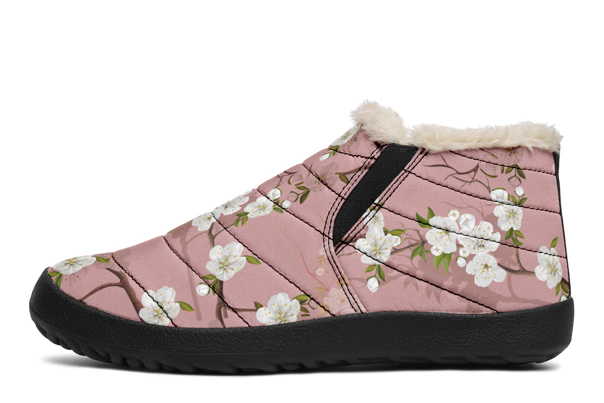 Peach Blossoms Winter Shoes - Offbeat Sweetie
