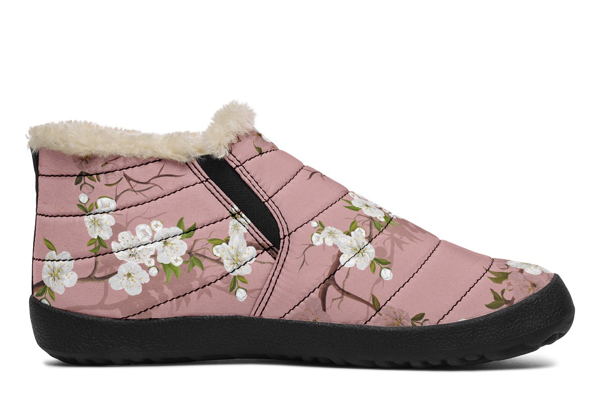 Peach Blossoms Winter Shoes - Offbeat Sweetie