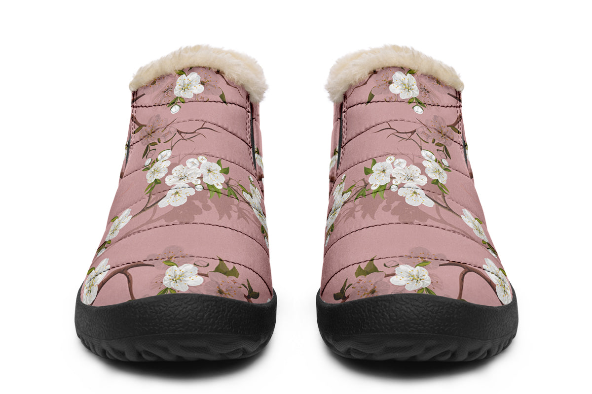 Peach Blossoms Winter Shoes - Offbeat Sweetie