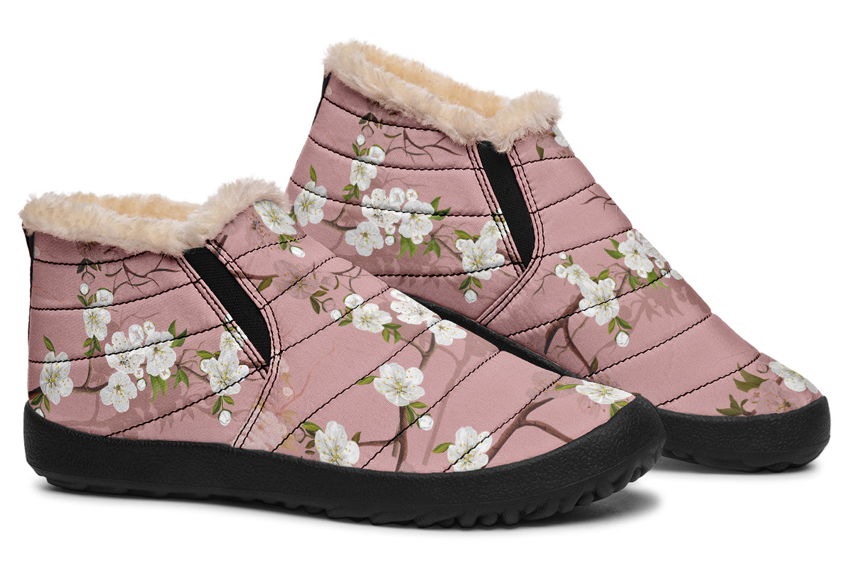 Peach Blossoms Winter Shoes - Offbeat Sweetie