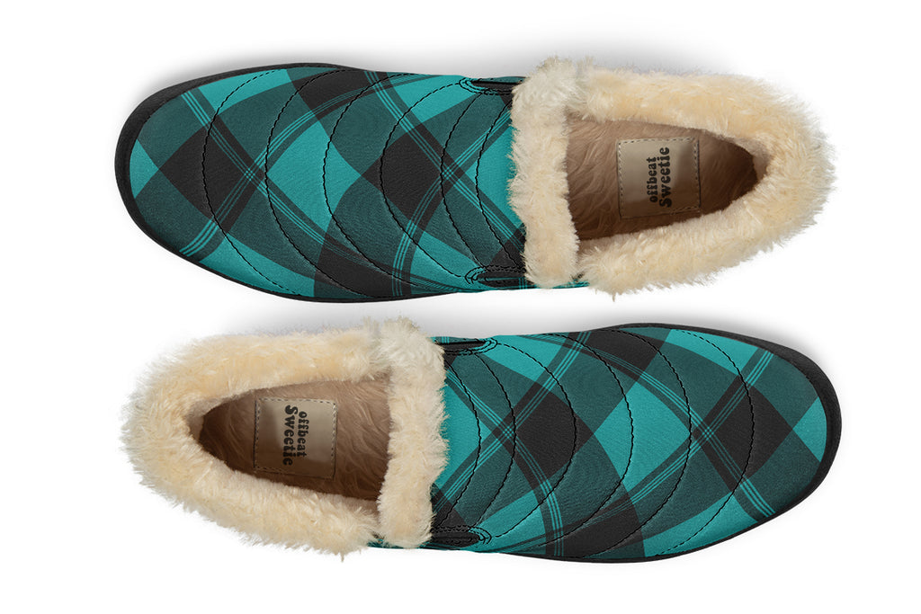Pennyroyal Teal Plaid Winter Shoes