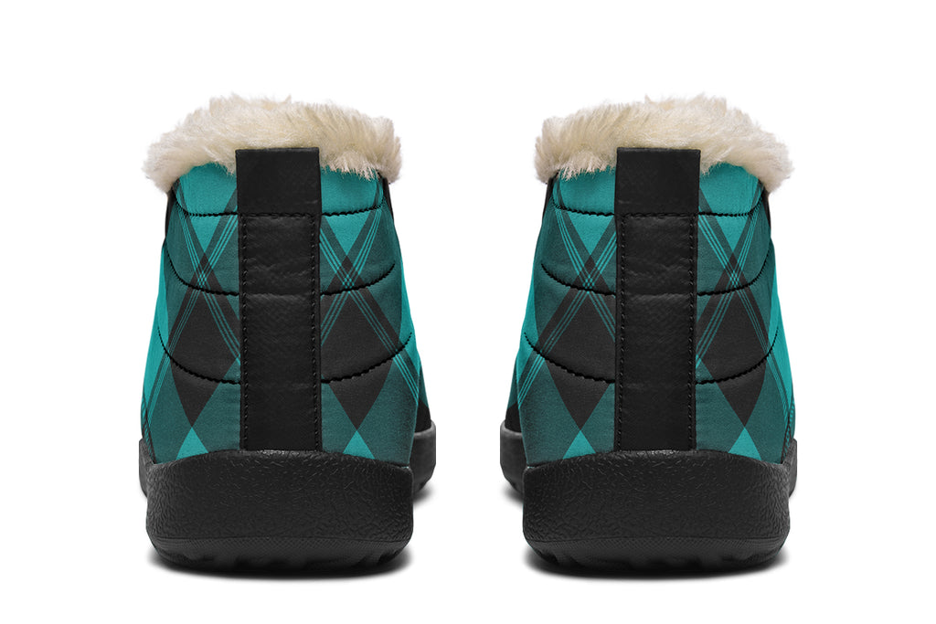 Pennyroyal Teal Plaid Winter Shoes