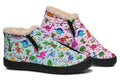 Pink And Blue Mismatched Baby Dinos Winter Shoes - Offbeat Sweetie