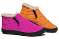 Pink And Orange Mismatch Winter Shoes - Offbeat Sweetie