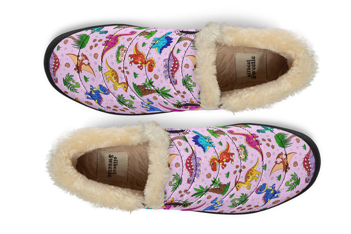 Pink Baby Dinos Winter Shoes - Offbeat Sweetie