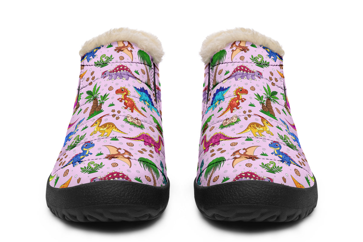 Pink Baby Dinos Winter Shoes - Offbeat Sweetie